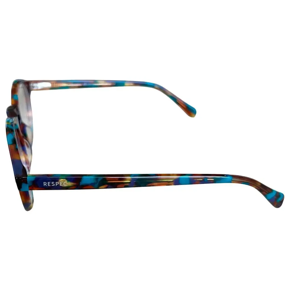 RESPEC Newark Round Eyeglasses Turquoise Tortoise Unisex Acetate Frame RES 22-01